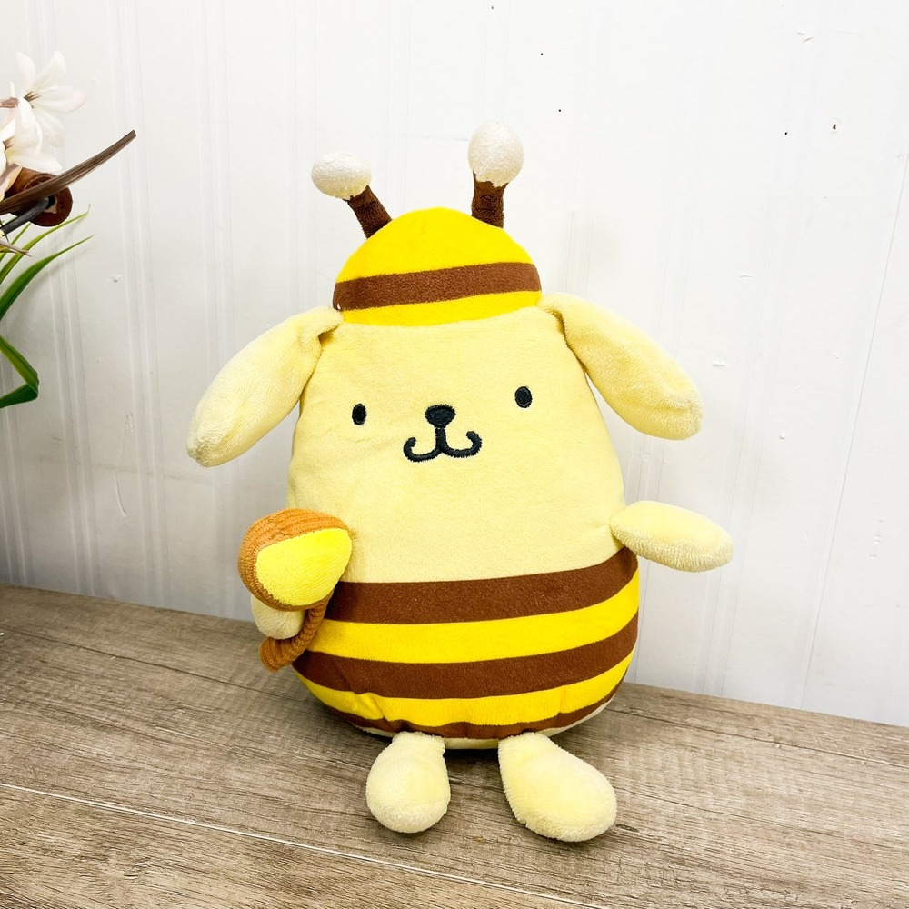 Sanrio Pompompurin Bumblebee Plush Yellow Brown Stripe Bee Costume 11 Inch Toy